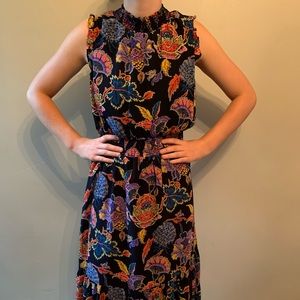 NBW- J. Crew Sleeveless Smocked Waist Midi Dress